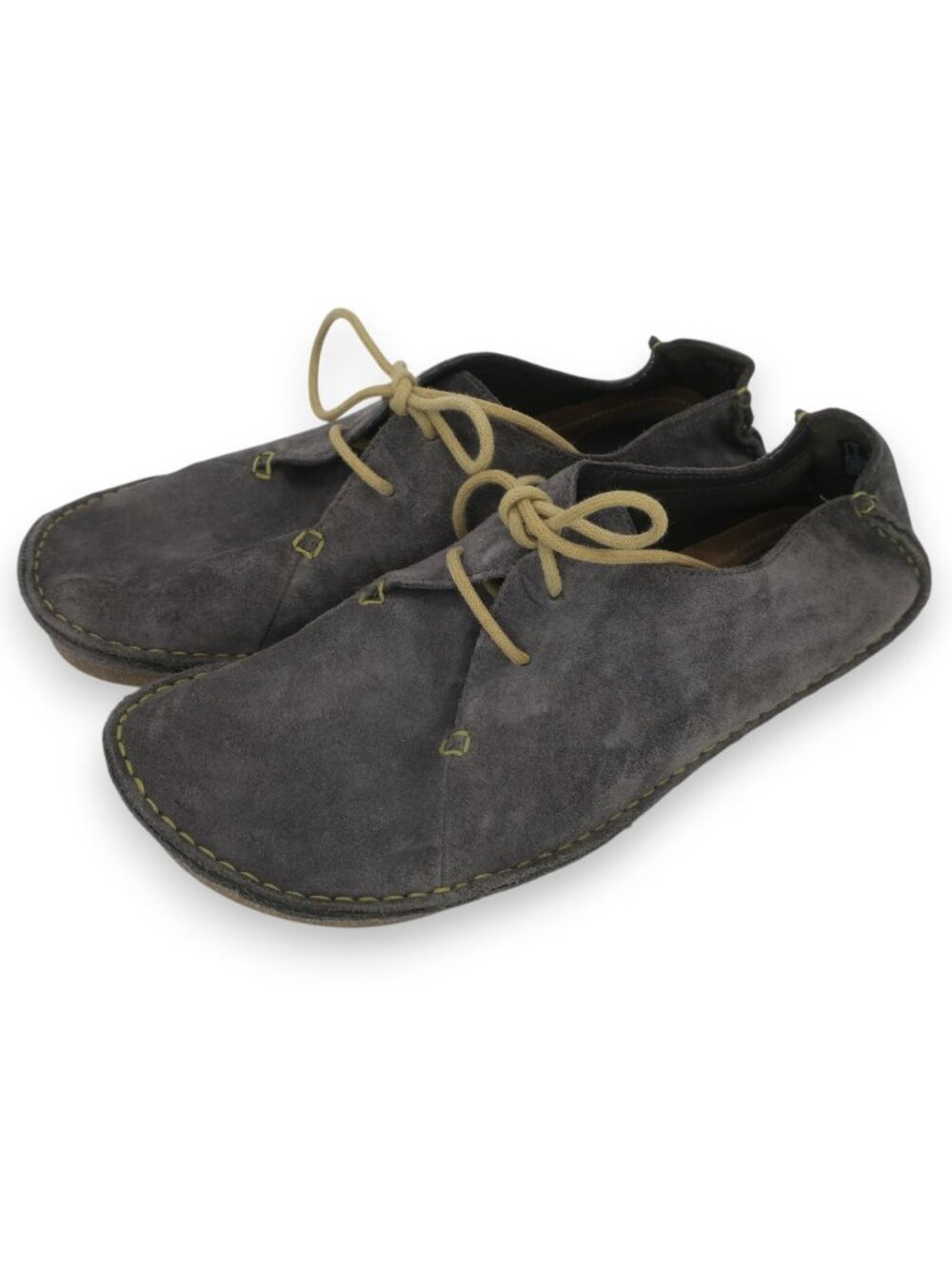 Clarks Artisan Janey Lynn Moccasin Shoes Chukka Boots Gray Suede Women's 8.5M